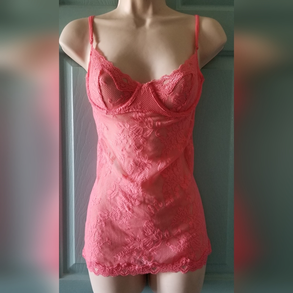 Victoria's Secret Coral Underwire Chemise Lingerie
